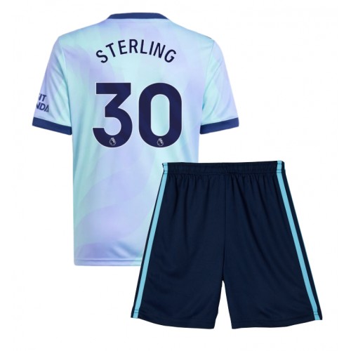 Fotbalové Dres Arsenal Raheem Sterling #30 Dětské Alternativní 2024-25 Krátký Rukáv (+ trenýrky)